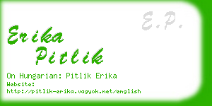 erika pitlik business card